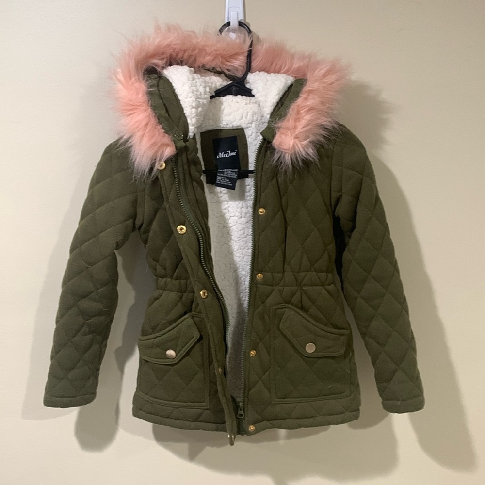 Sherpa lined girls jacket size 8